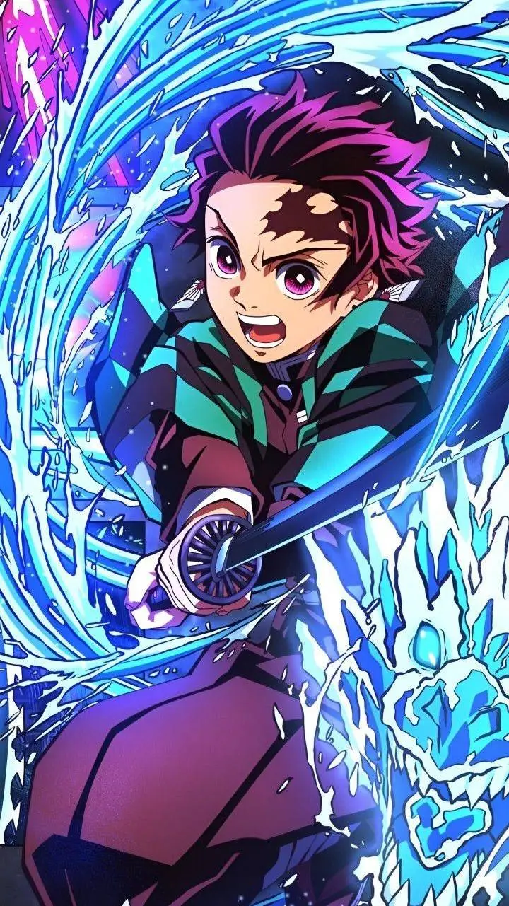 ai character: Tanjiro kamado🌊🔥 background
