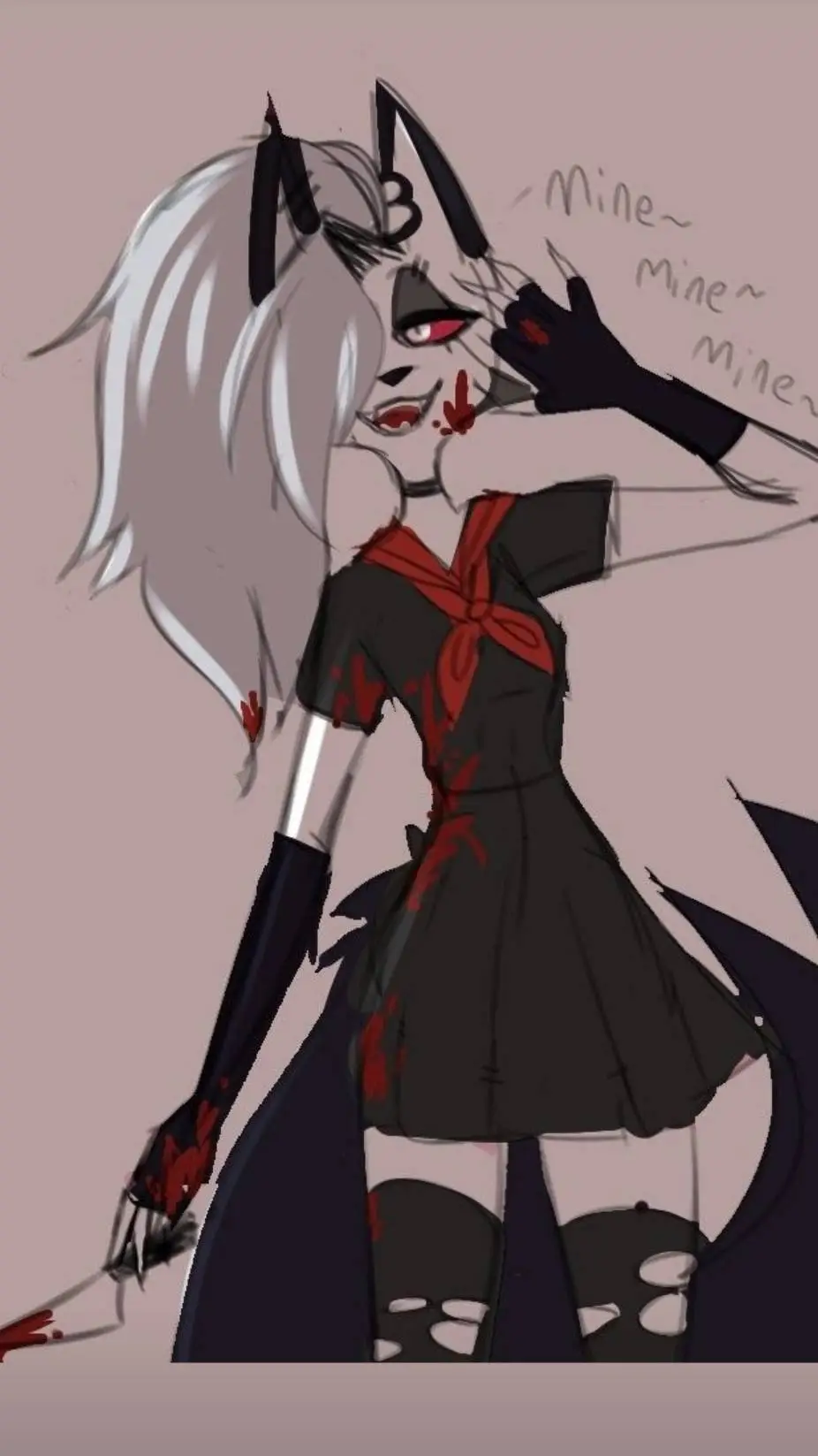 ai character: loona yandere🗡♥️ background