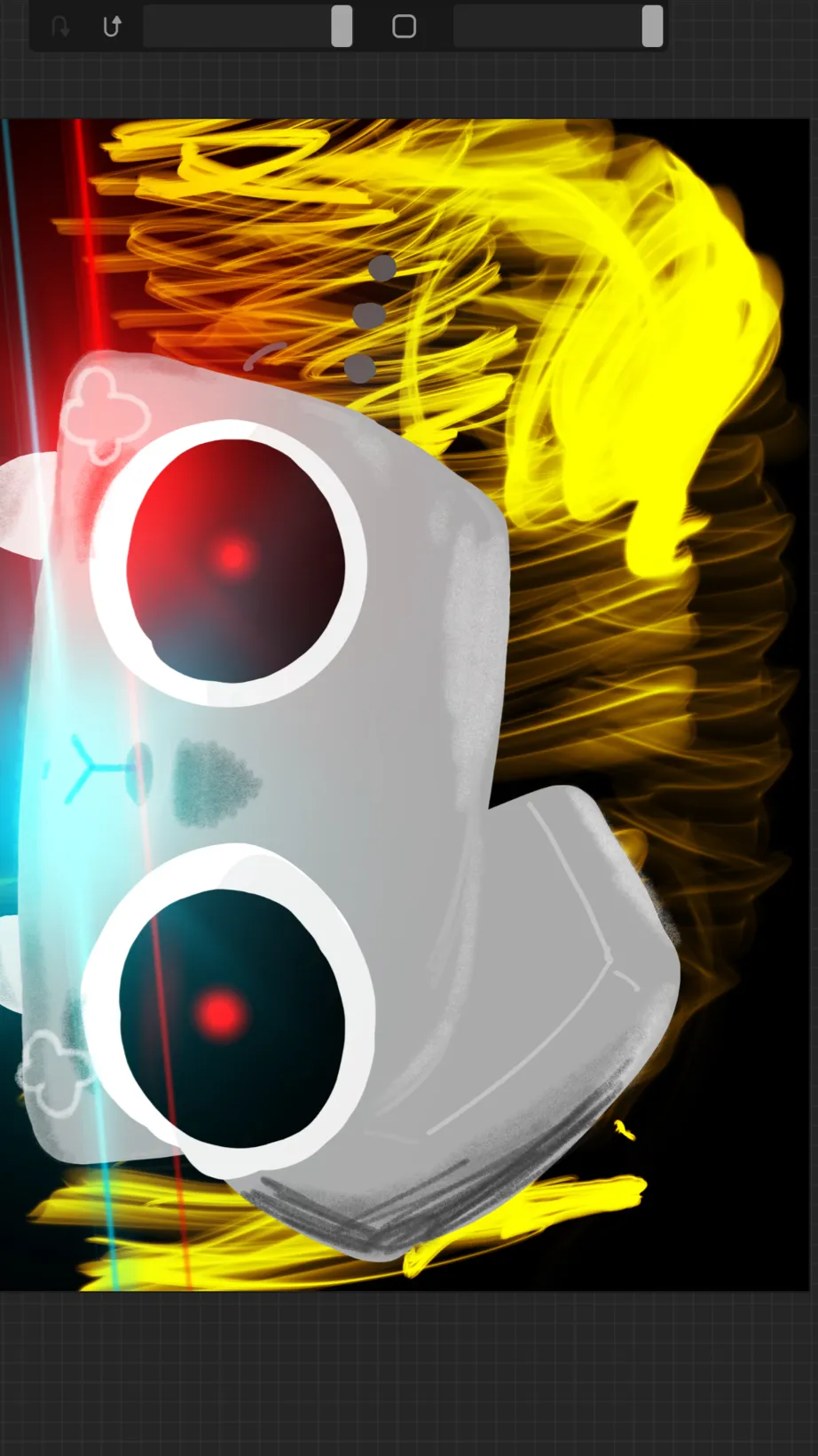 ai character: Pebble.  background