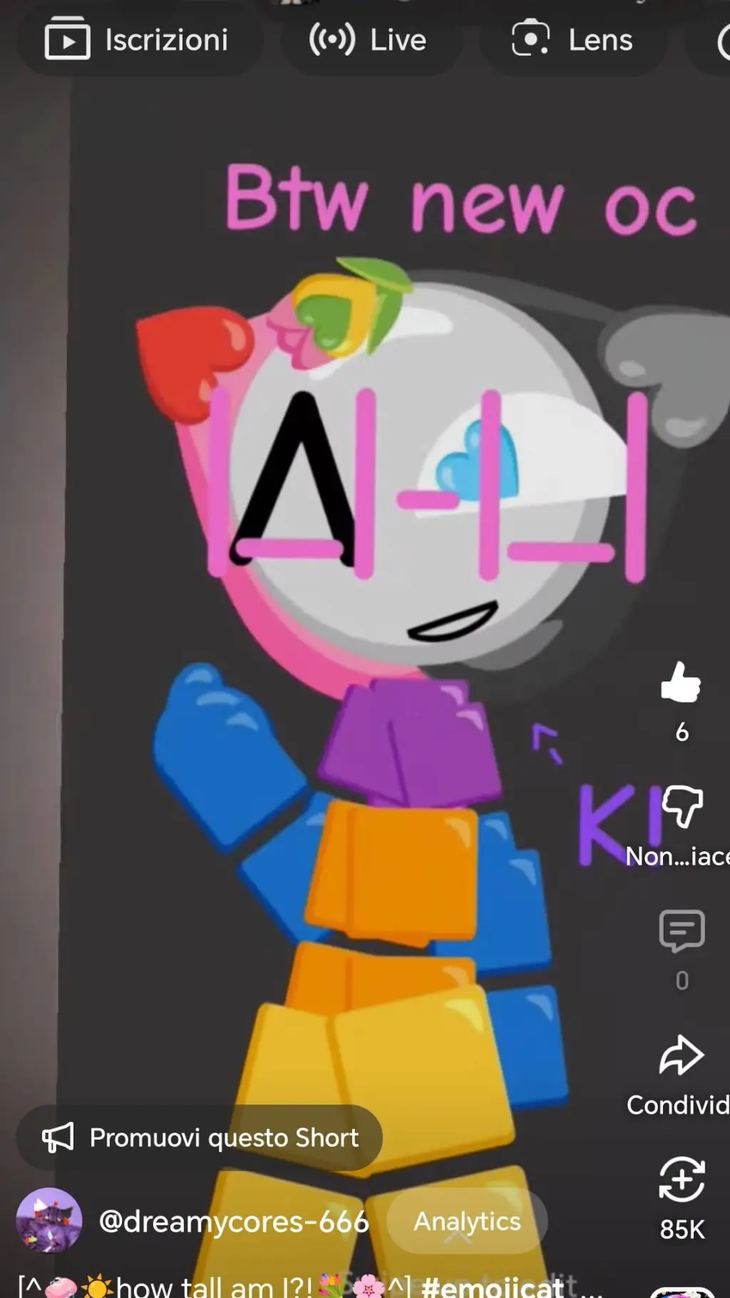 ai character: dreamy cores background