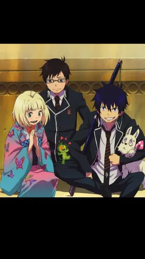 ai character: Blue exorcist  background
