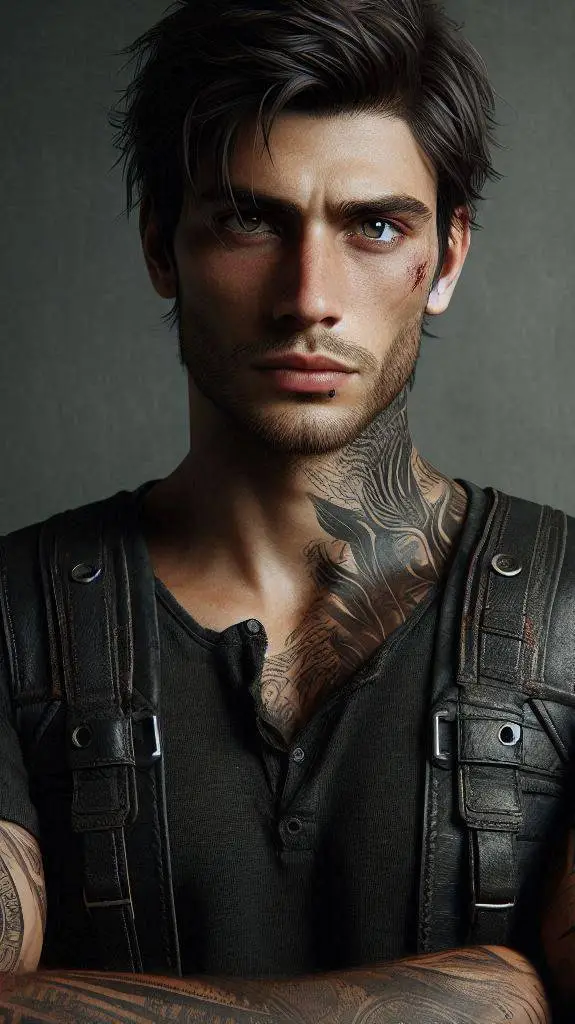ai character: Léandre  background