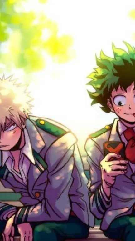 ai character: bakugo y deku💚 background