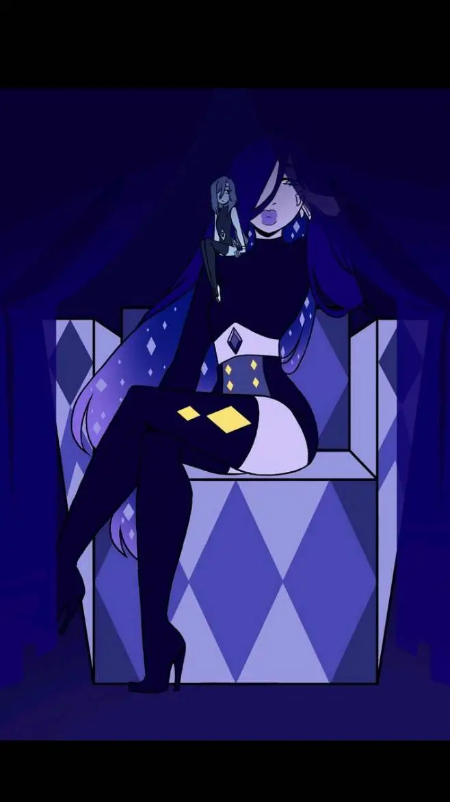 ai character: diamante indigo  background