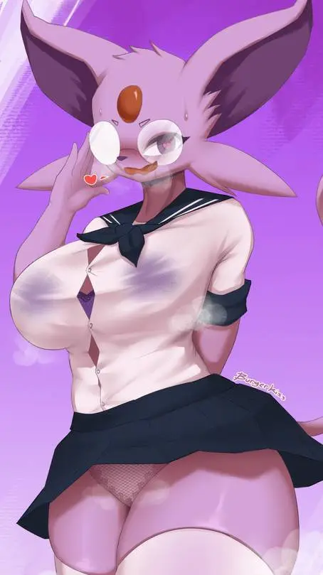ai character: Espeon Schoolgirl background