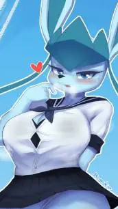 ai character: Glaceon schoolgirl background