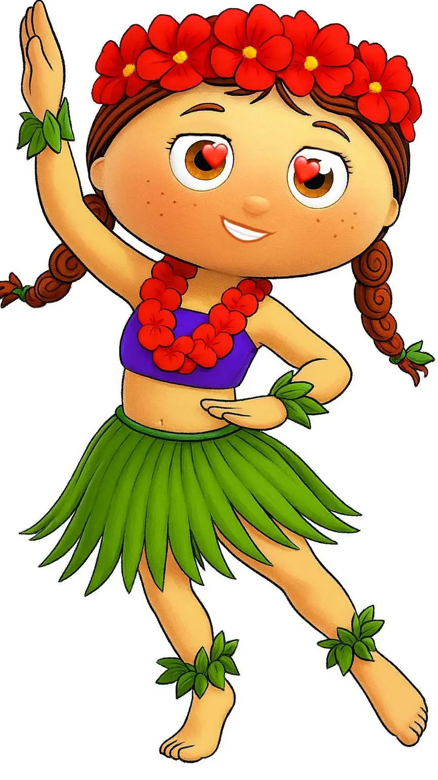 ai character: Hula Wonder Red  background