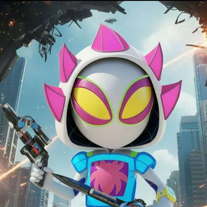 chat with ai character: Iron Ghost Spider