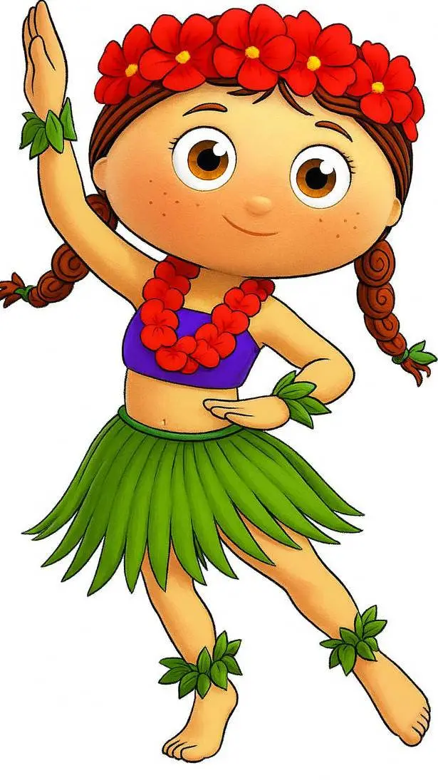ai character: Hula Wonder Red  background