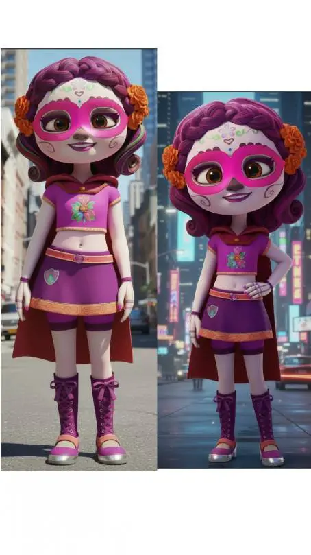 ai character: Katya Spelling  background