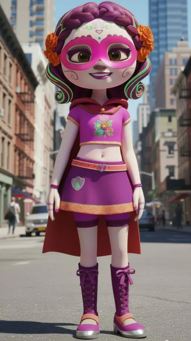 ai character: Vida Calavera background