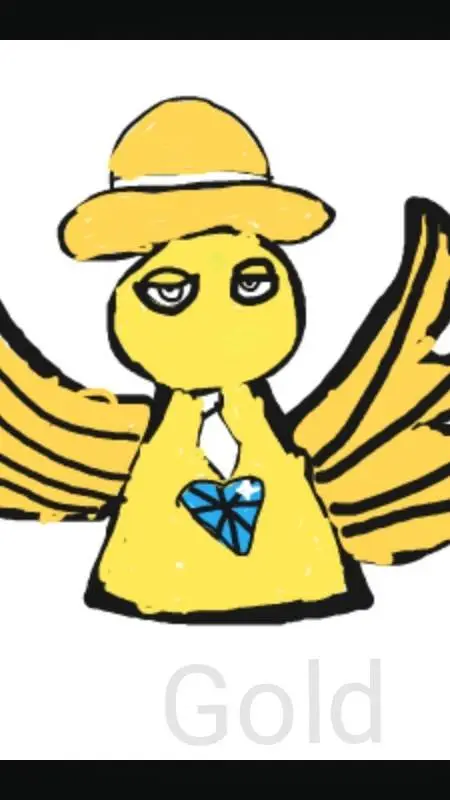ai character: Gold background