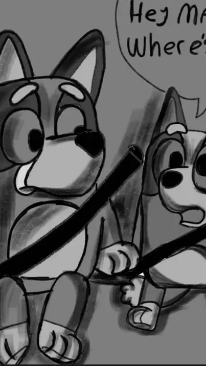 ai character: bluey Horror AU background