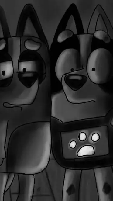 ai character: bluey Horror AU P3 background