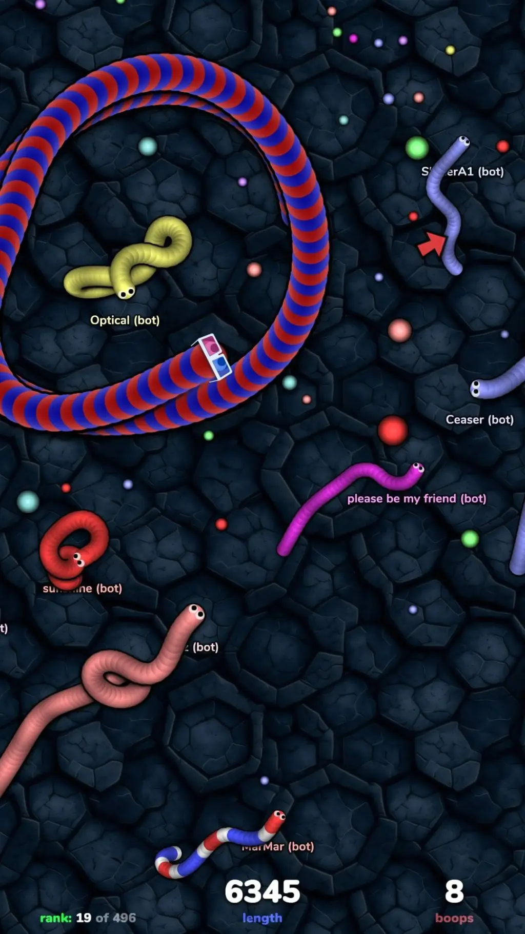 ai character: Slither.io🐍. background