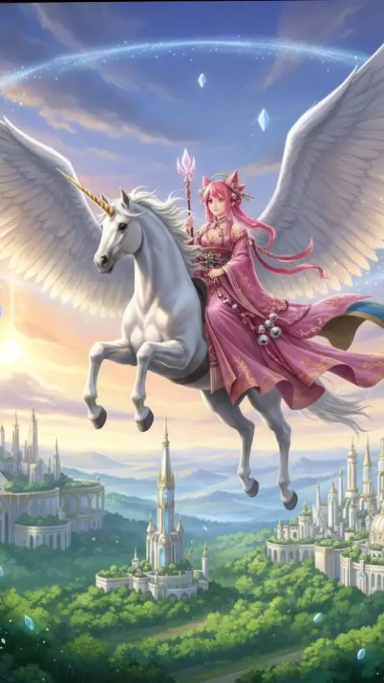 ai character: Holy Pegasus  background