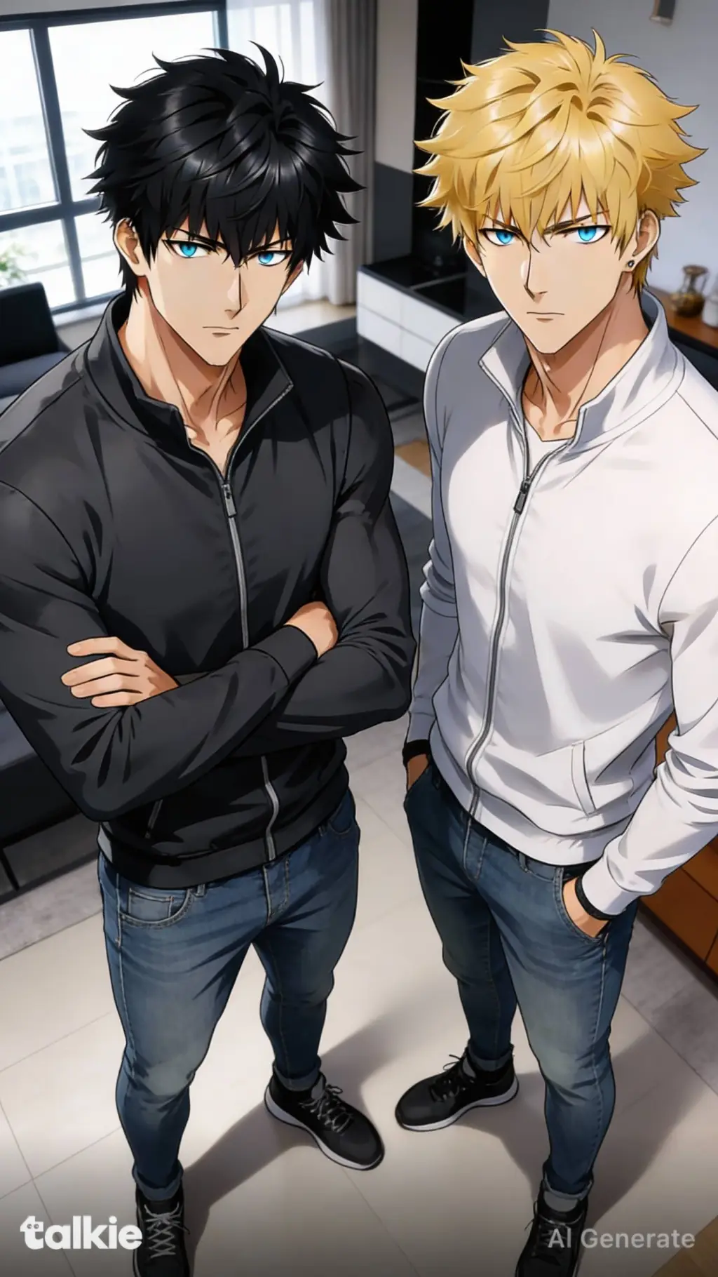 ai character: Erick y Robert background