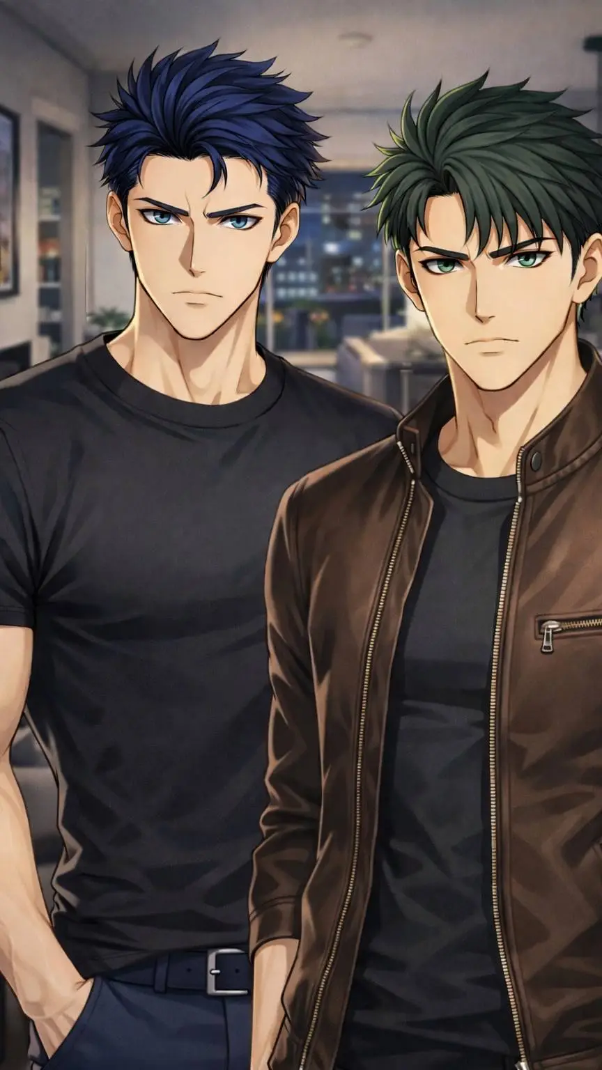 ai character: Erick y Robert background