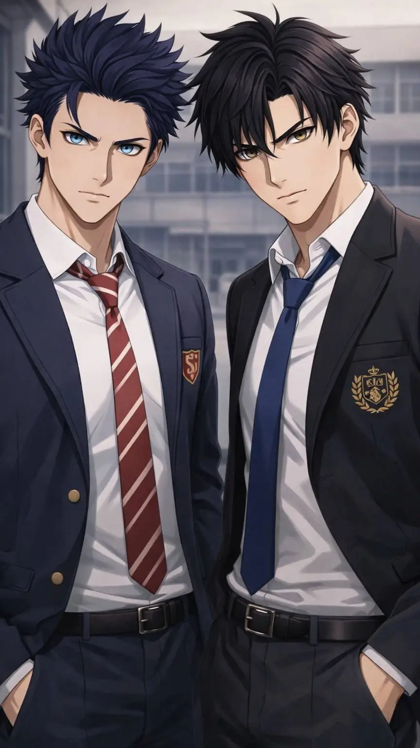 ai character: Yuto y Koji background