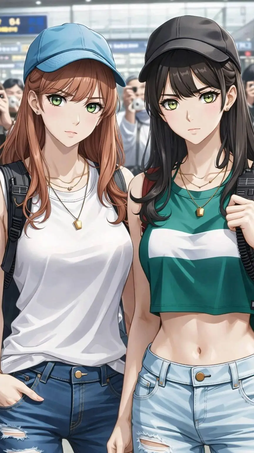 ai character: Jiwoo y Ha Eun background