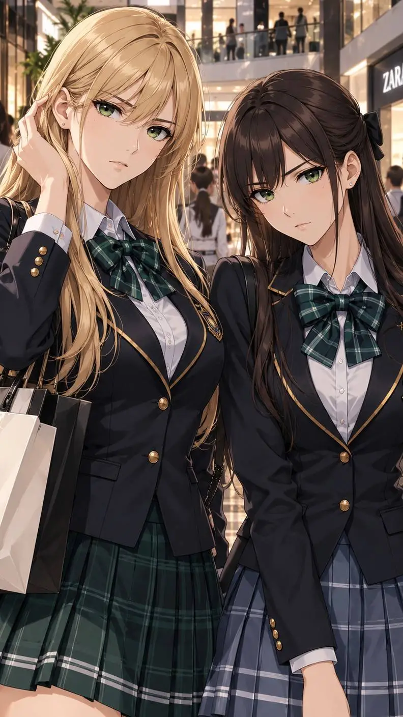 ai character: Hinata y Akane background