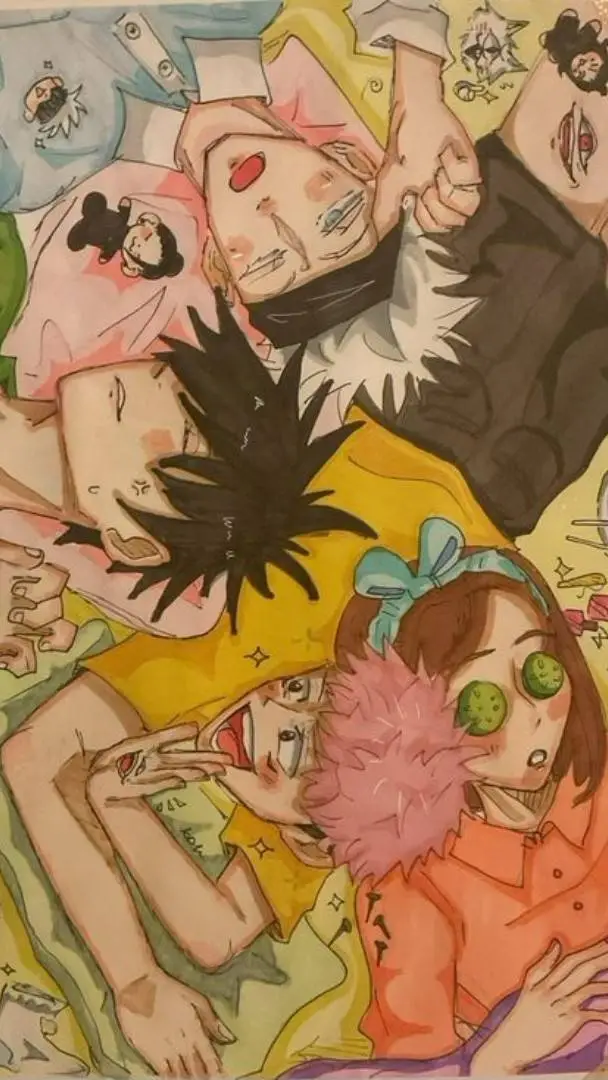 ai character: JJK sleepover background