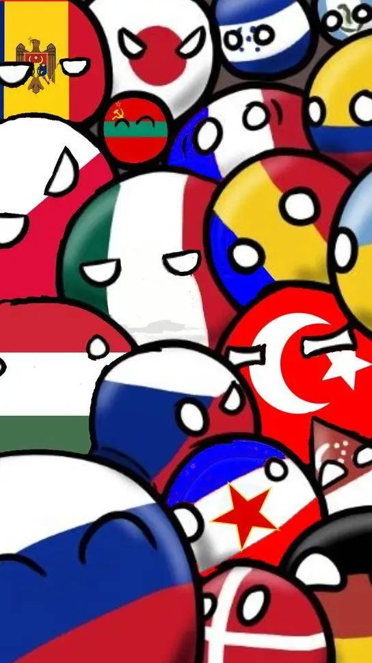 ai character: countryballs background