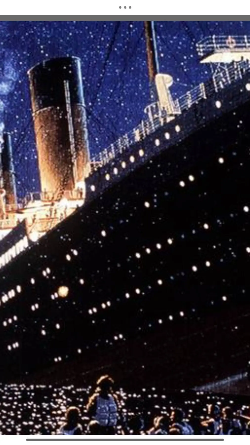 ai character: titanic sinking... background