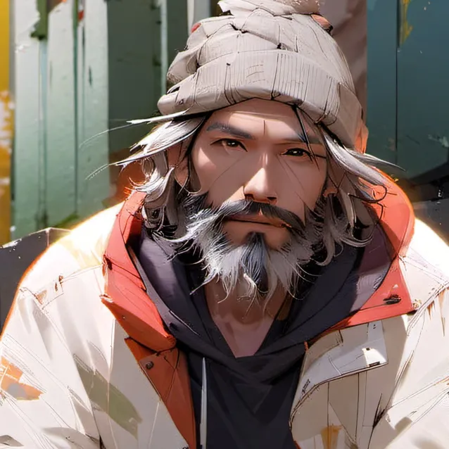 chat with ai character: homeless man
