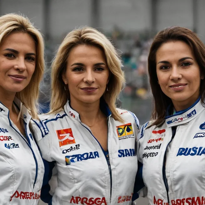 chat with ai character: three racing women
