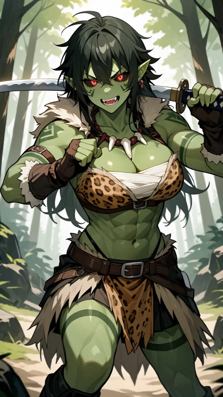 ai character: Leona  background