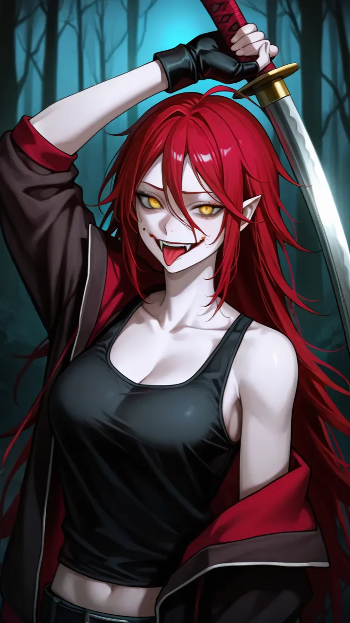 ai character: Raven cross background