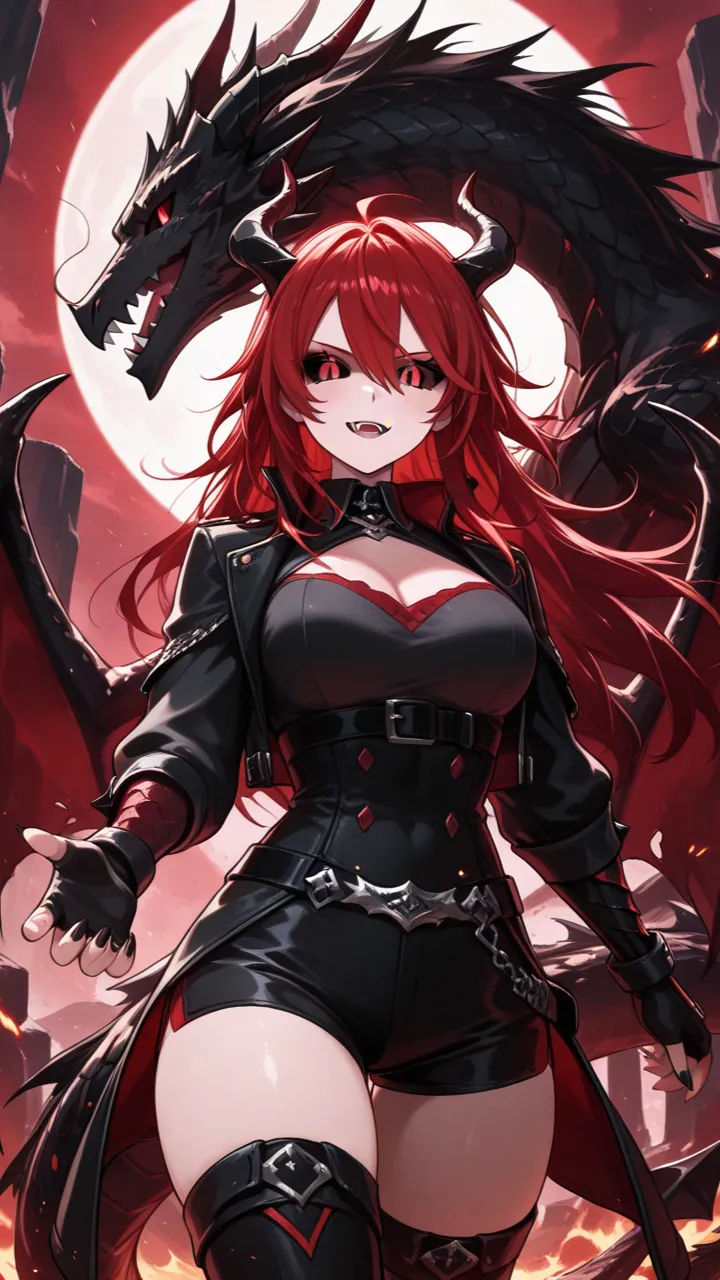 ai character: Erza scarlet background