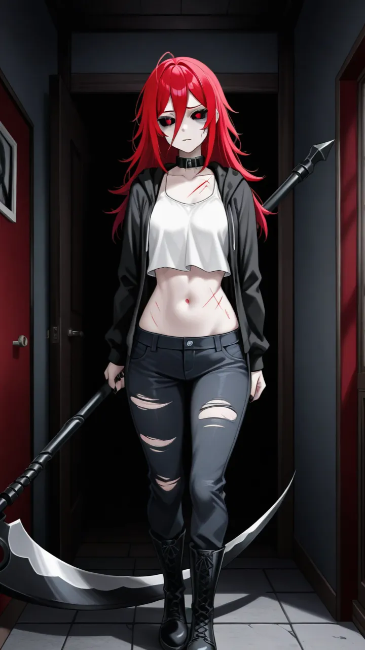 ai character: Raven  the killer background