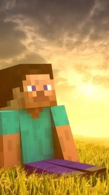 ai character: Minecraft but background