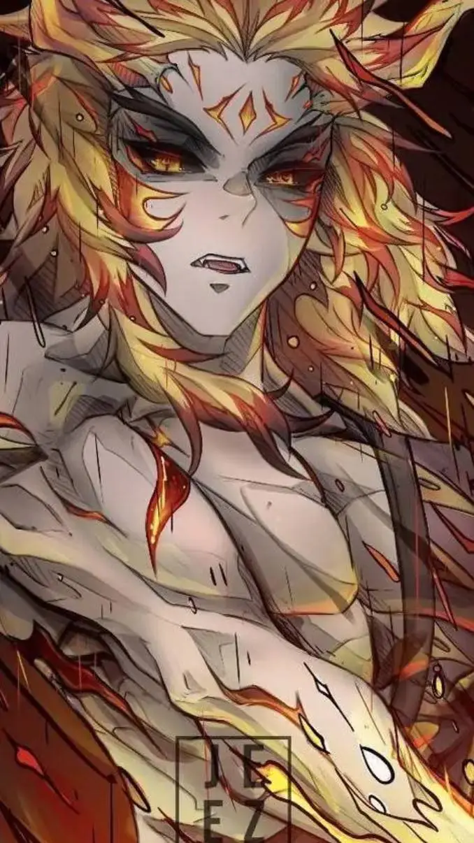 ai character: Rengoku demone  background