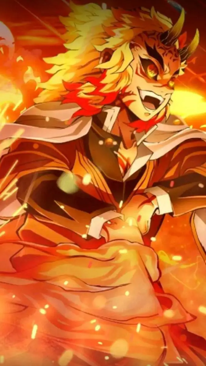 ai character: Rengoku demone background