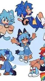 ai character: Blue Characters background