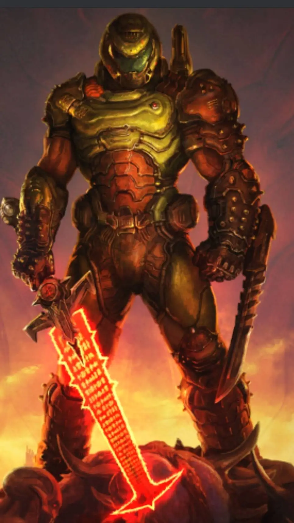 ai character: The DOOM SLAYER background