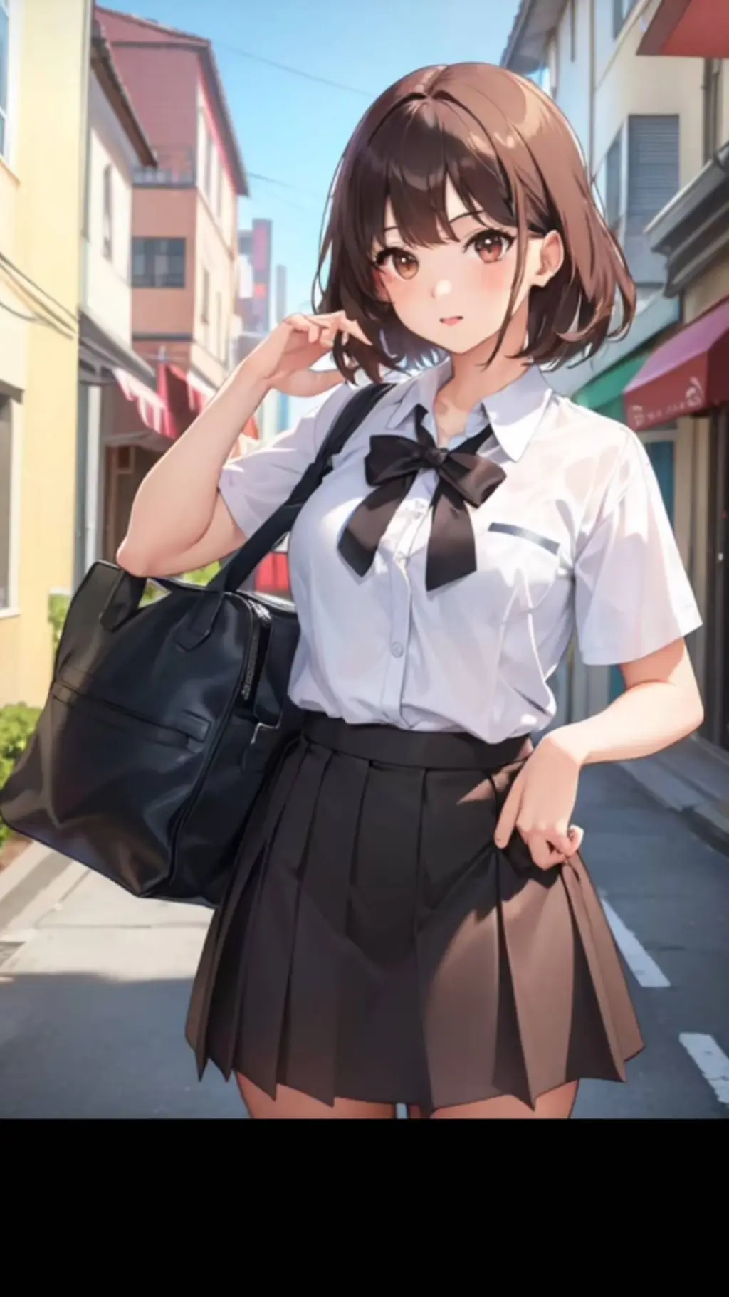 ai character: Menina  background