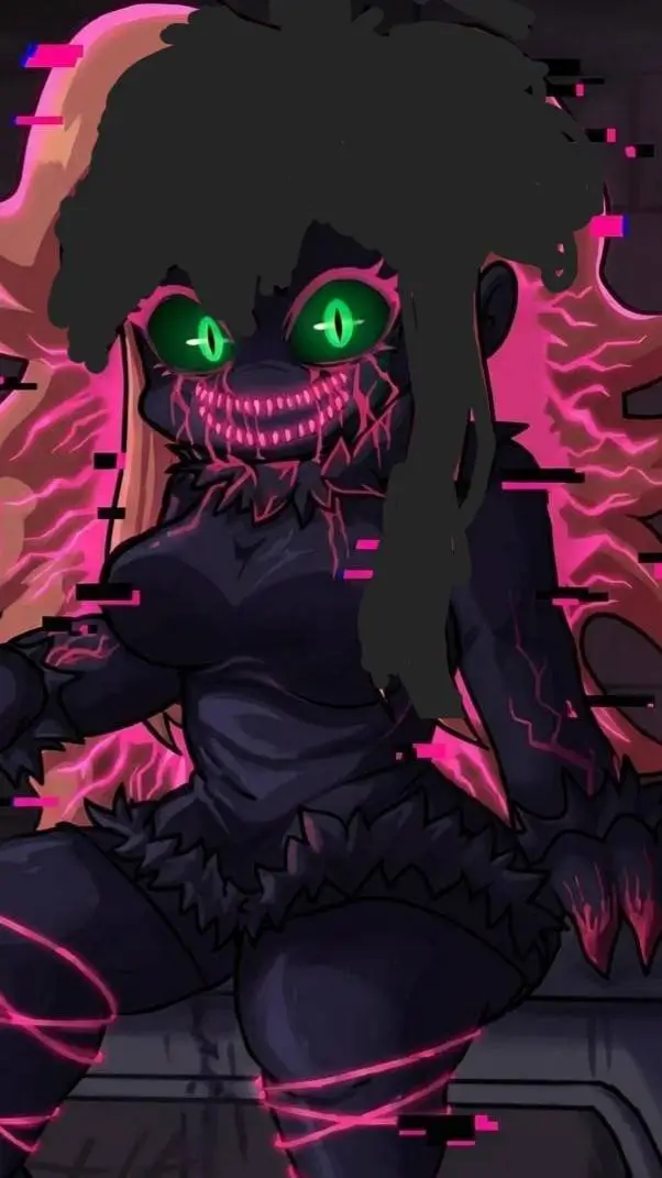 ai character: Corrupted Monika  background