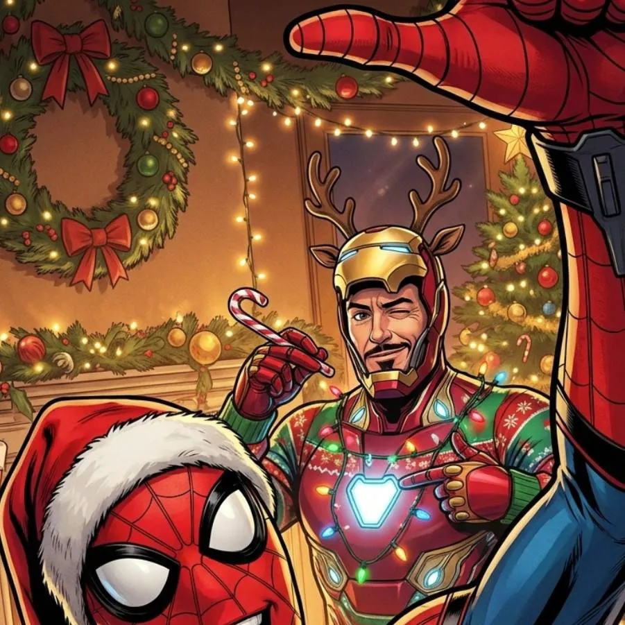 chat with ai character: Iron-Spider Xmas