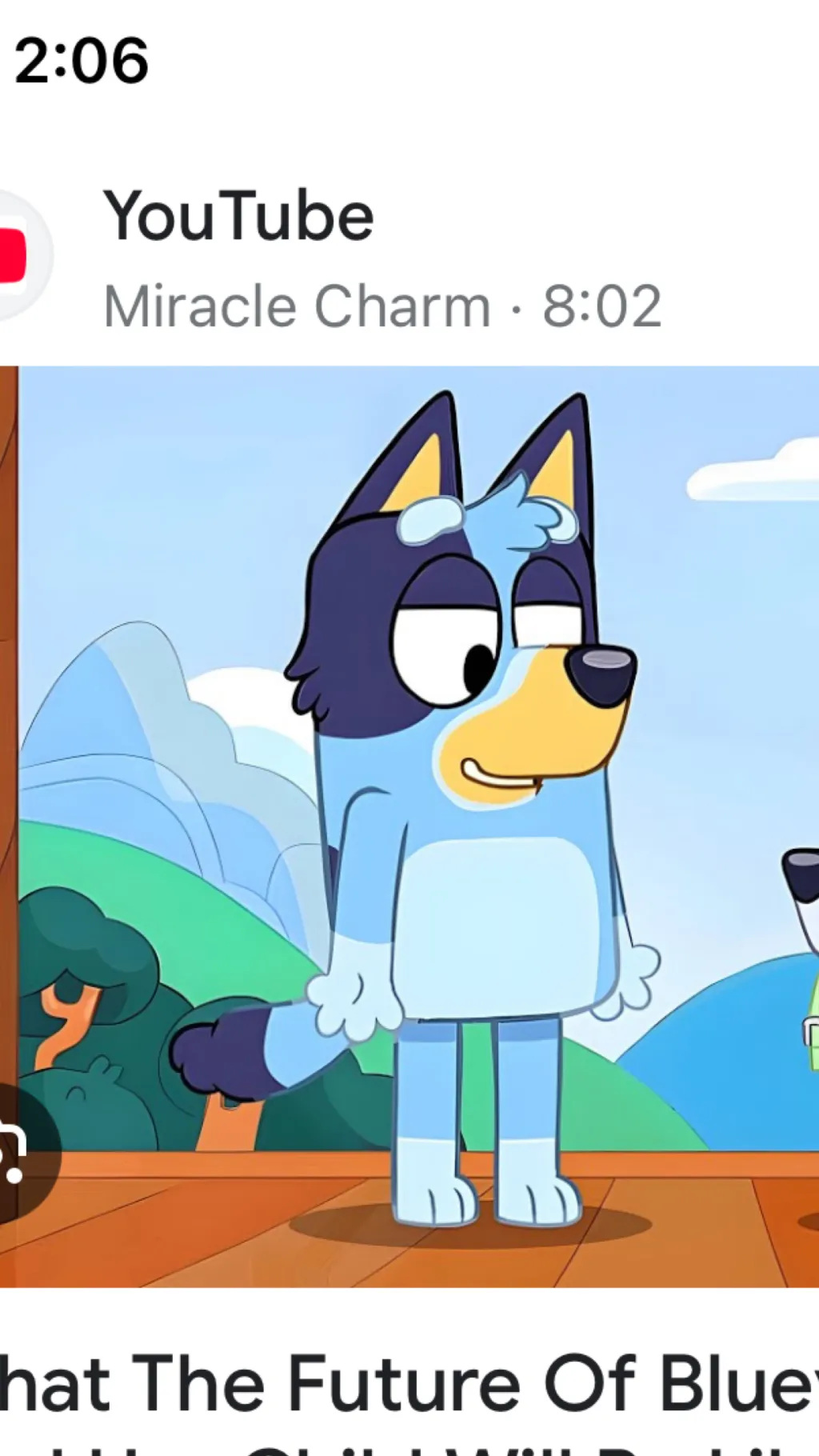 ai character: Bluey background