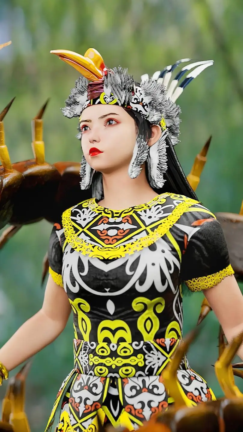 ai character: PUTRI AJI background