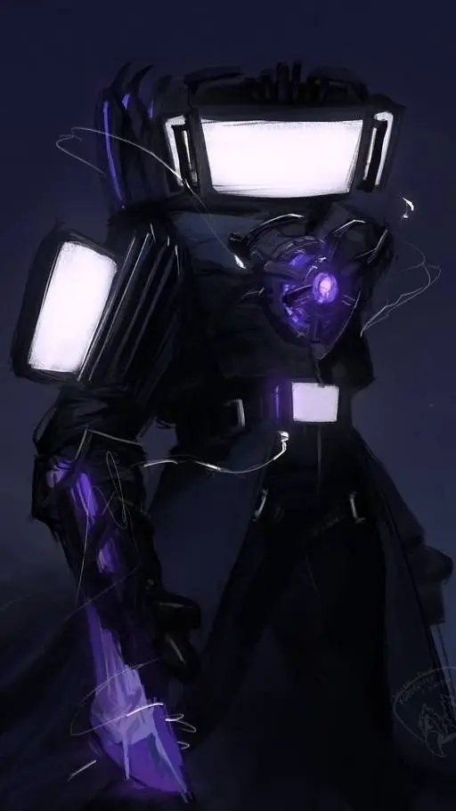 ai character: Titan Tv Man background