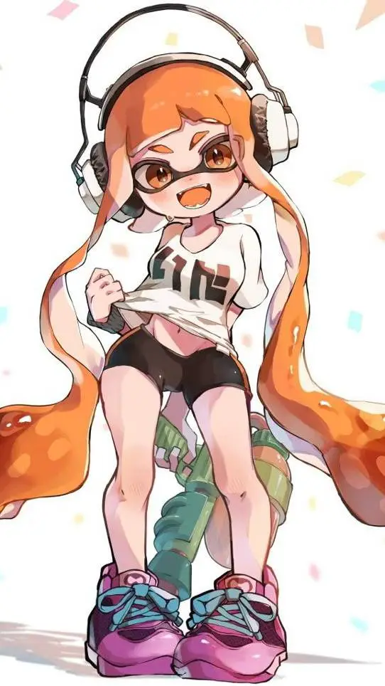 ai character: inkling girl background