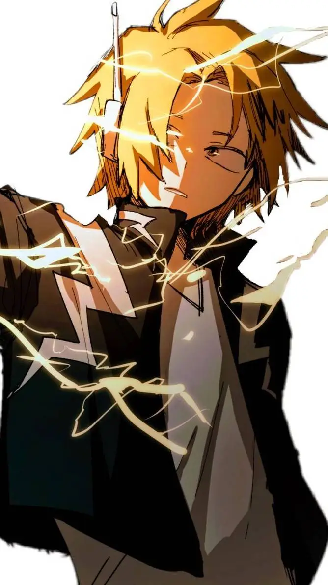 ai character: Denki Kaminari 💛💥⚡ background