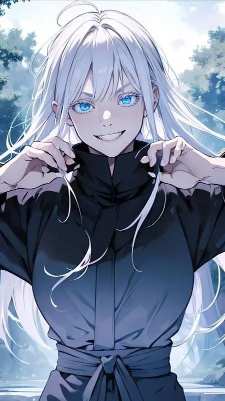 ai character: gojo mujer  background