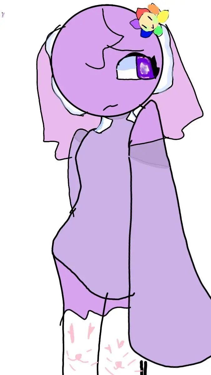 ai character: violet background