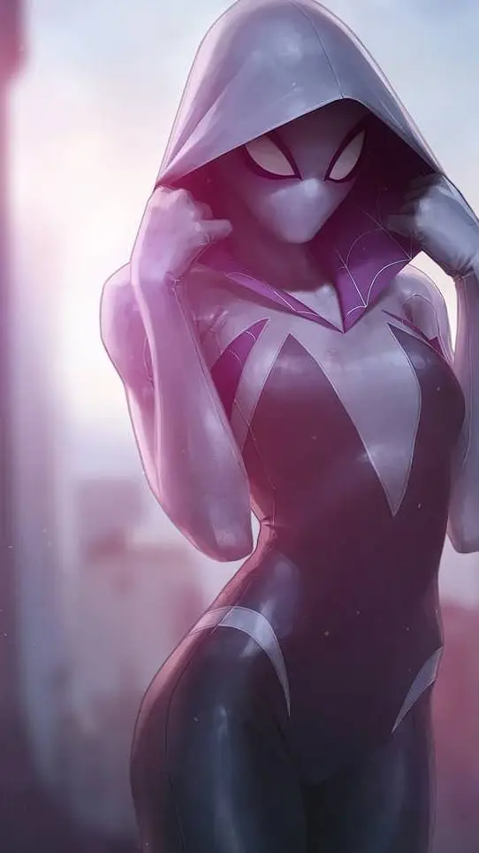 ai character: Spider-Gwen  background